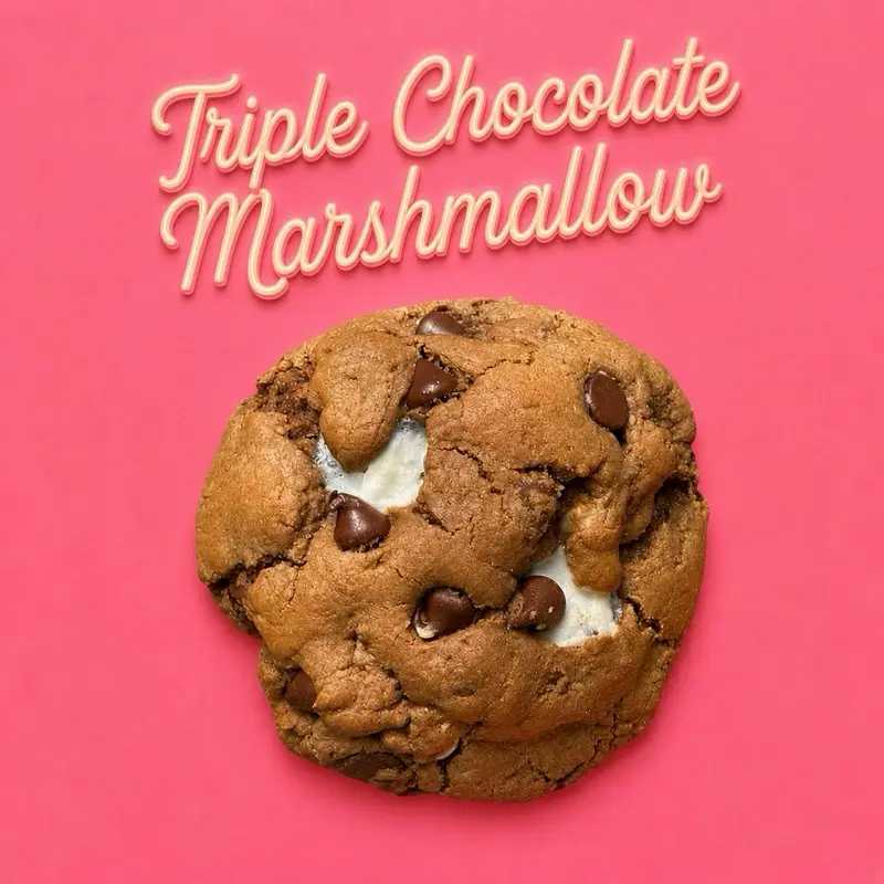 Triple Chocolate Marshmallow Cookies