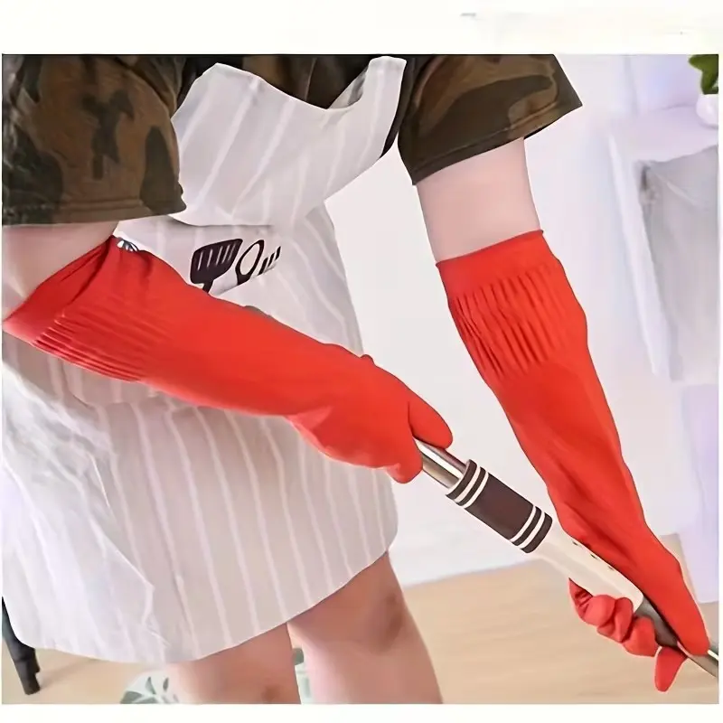 3 Pairs of Extra Long and Thick Kitchen Cleaning Gloves, Durable Cleaning Gloves, Perfect for Washing Dishes, Laundry and Household Cleaning Tasks, Dishwashing Gloves