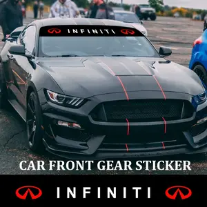 Infiniti Car Windshield Sticker, Car Decals, Car Stickers, Waterproof Sunproof High Temperature Resistant Decoration, Removable No Residue, Fits All Models Including Qx50, Q50l, Qx60, Q70l, Qx80