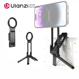 Ulanzi MA38 Mobile Phone Cellphone Photography Stand Selfie Stick Double Magnetic Overhead Tripod for Samsung Xiaomi Huawei iPhone Vivo