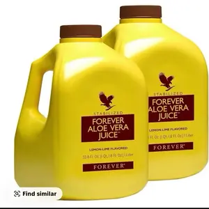 Forever Living Stabilized Aloe Vera Juice Lemon Lime Flavor 1L Each Pack of 2 Pure Inner Leaf Gel Supports Digestion & Immunity No Preservatives Natural Drink Citrus Fruity Aromatic