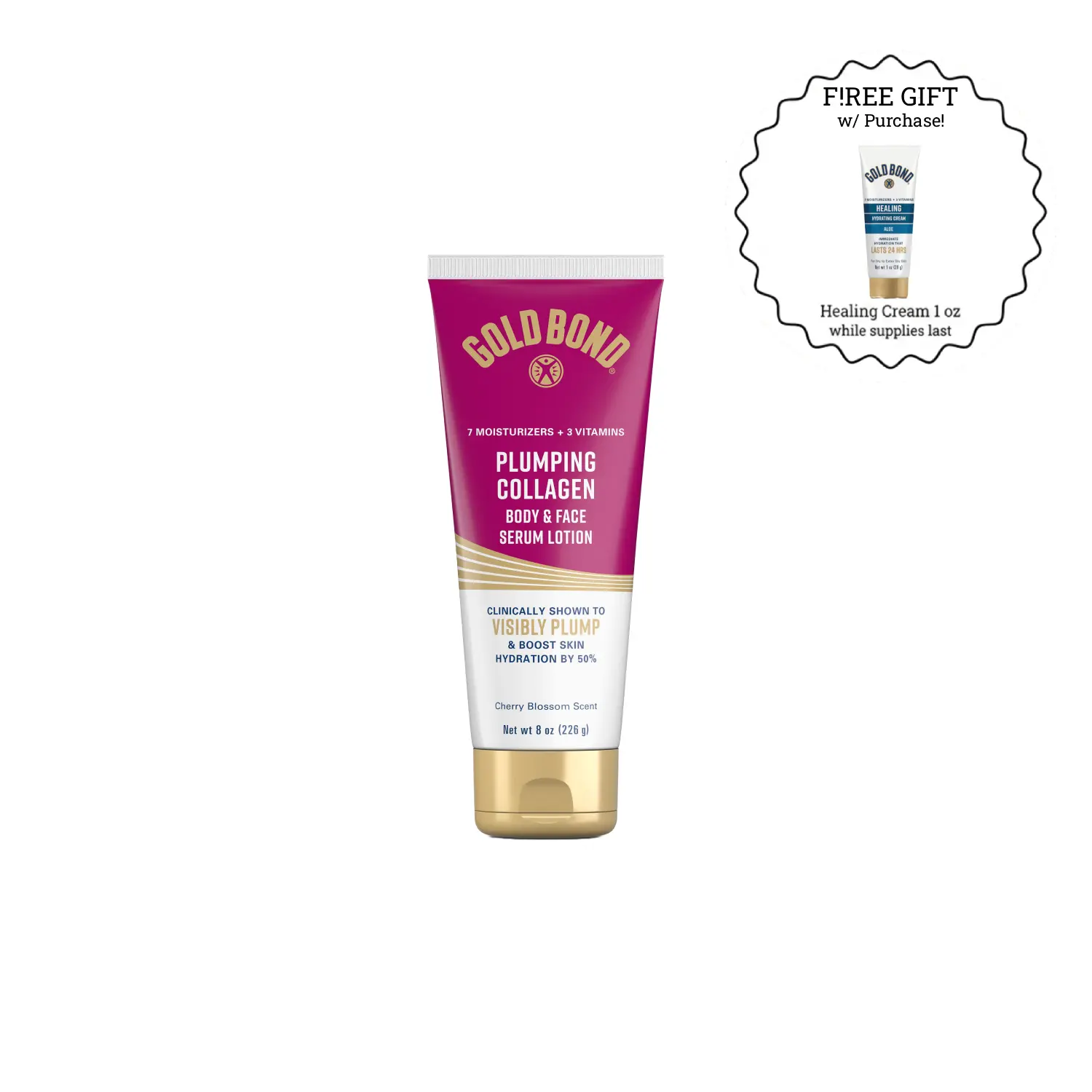 Gold Bond Plumping Collagen Body and Face Serum Lotion, 8 oz