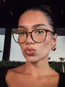 Women's Square Frame Flat Mirror, Lightweight Frame, Casual Style for Computer Gaming & Home Office Use, Comfortable Design, Lightweight Eyewear