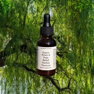 Organic Pain & Fever Relief Tincture - Herbs for Headaches, Stress, Pain, and Fevers
