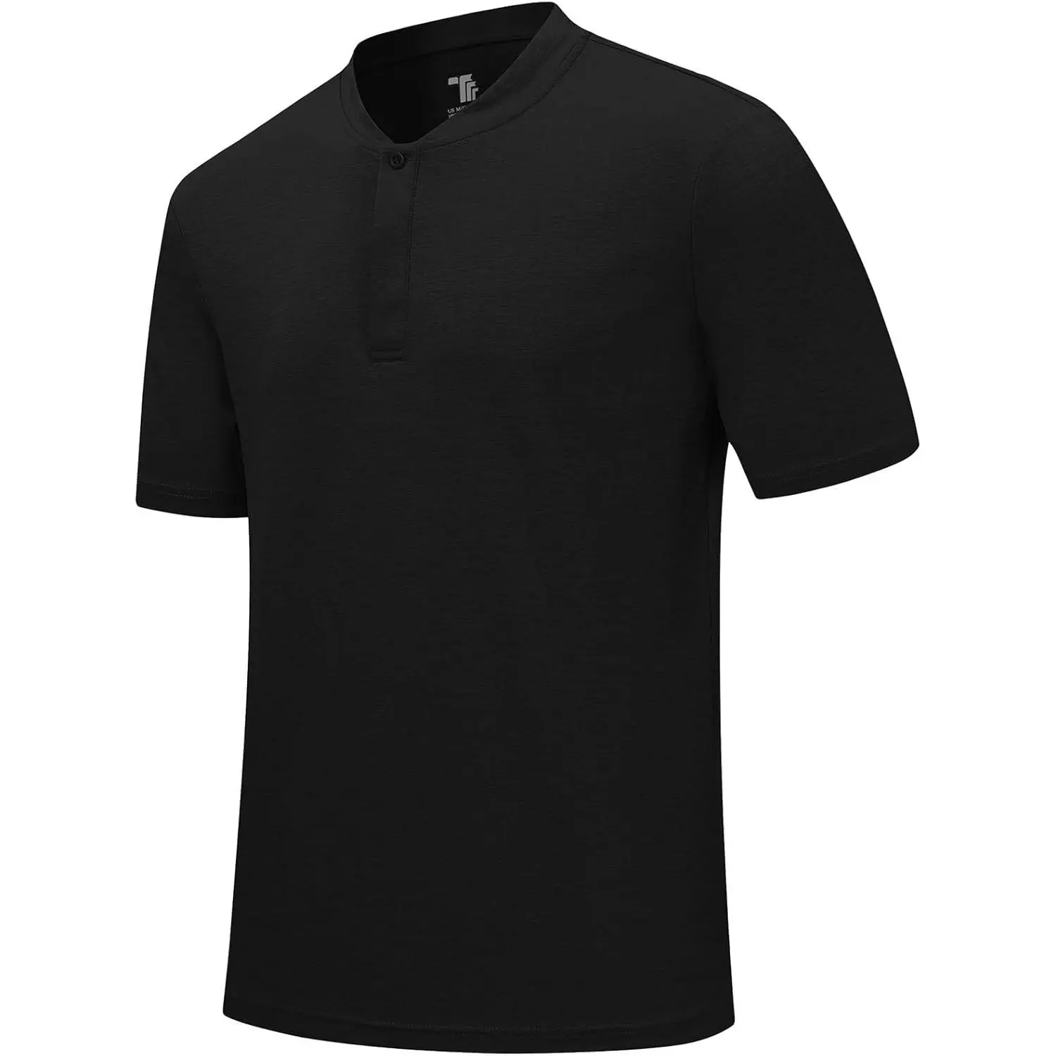 Rdruko Men's Golf Shirts Collarless Henley Dry Fit Athletic Casual Performance Blade Lightweight Polo T Shirts