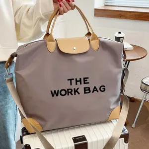 The Work Bag Print Stylish College Style Tote, Durable Large Capacity Crossbody Bag for Work and School, Available in A Variety of Colors