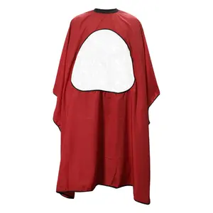 VOCOSTE Waterproof See-through Hair Cut Barber Cape Red 1 Pc