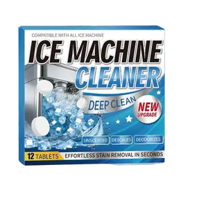 Ice Machine Cleaner and Descaler - 12/24/36 Pack Ice Maker Cleaning Tablets, Nickel Safe Universal Cleaner for Countertop Portable Home Commercial Ice Makers