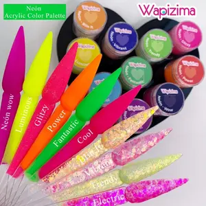 Wapizima Neon Acrylic Palette - Assorted Colors for Creative Fun and Colorful Nail Nail Art