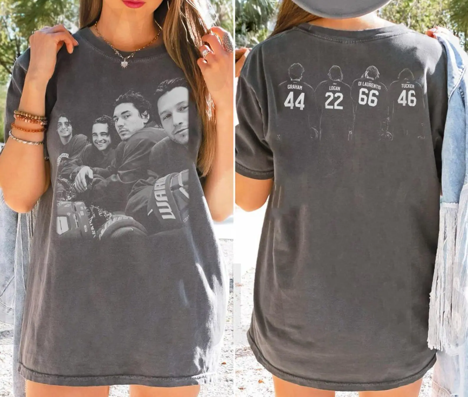Comfort Colors 2 Sided Briar U Hockey Shirt, Off Campus Series Elle Kennedy Merch, Garrett Graham John Logan Dean Di Laurentis Tucker T-Shirt, Bookish Gift