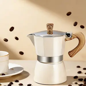 Moka Pot Set 300ML Coffee Maker, Turkish Aluminum Octagon Pot, Italian Mocha Pot, European Style Coffee Brewing Tools, Camping Equipment