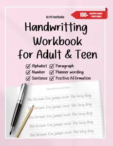 Neat and Modern Handwriting Practice Workbook for Adult and Teens with Positive Affirmation: Improve your penmanship to achieve polished an