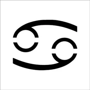 Cancer Zodiac Sign Shape Stencil