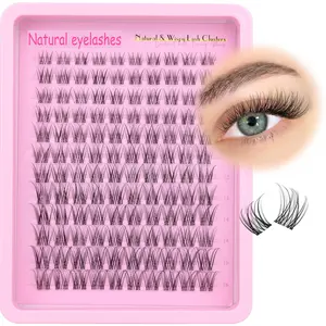 Venus Wispy Cluster False Eyelashes, CC Curl Mixed Lengths 8-16mm Natural Individual Lash Clusters, Fluffy Natural Look, Natural Eyelash Extensions, DIY Extension Kit, Christmas Festival Makeup