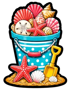Cutout Seashells, PS-W-0033, 12in Sign For Wreath, Wood Wreath Sign