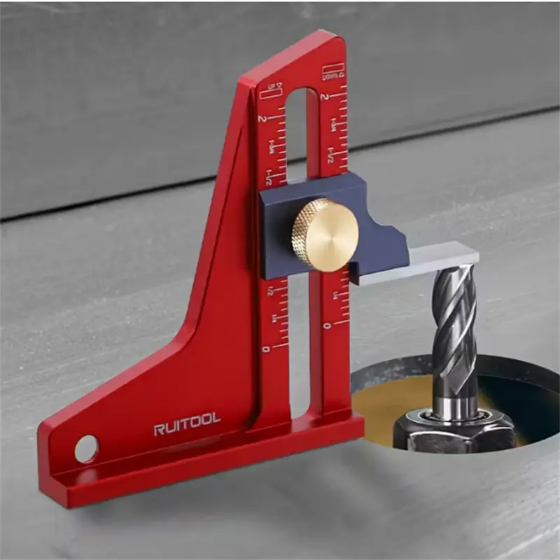 Portable Dual-Scale Height Gauge, Home DIY Woodworking Measuring Ruler for Saw Table Depth Measurement
