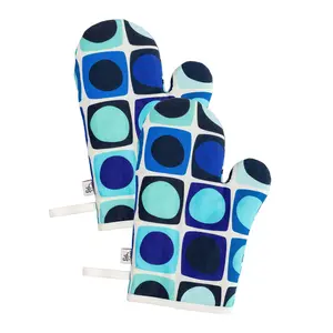 OVEN MITTS set of 2 Sea Glass Blue