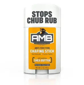 Anti Monkey Butt Anti-Chafing Stick - Mess-Free, Easy Glide Application with Shea Butter & Almond Oil - Prevents & Soothes Thigh, Chest, Bra Line, & Underarm Chafing - 1.7 oz