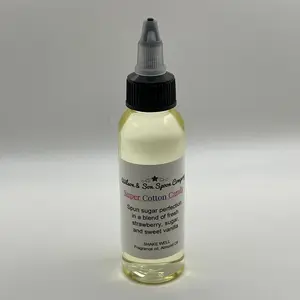 Cotton Candy Body Oil Drizzle 2.5 oz - Vanilla Scented Fragrance in Clear Bottle with Black Cap