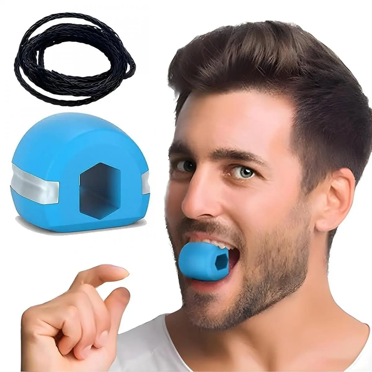 Silicone Jawline Exerciser - Lightweight Facial Sculpting Tool for Daily Jaw, Neck Strength Training to Define Jawline, Slim, Tone Face, Boost Youthful Health, Face Sculpting Tool, Jawline Chewing Tool