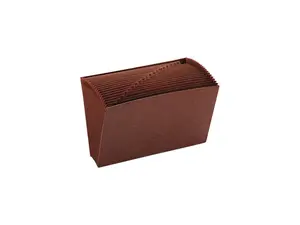 Smead 70430 A-Z Open Expanding File, 21 Pockets, Legal, Leather-Like Redrope