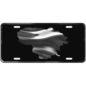 CustoMonsterDesigns Lithuania Map Heavy Duty Aluminum License Plate