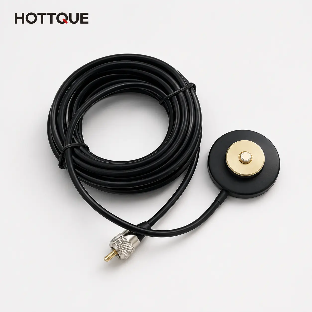 HOTTQUE NMO Magnetic Antenna Mount with PL259 Connector, 5m/16.4ft Coaxial Cable, 5cm No-Drill Base for Vehicle Mobile Radio, Antenna Mounting Accessory, Car & Vehicle Accessories, Nmo Mount, No-Drill Magnetic Base