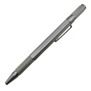 Silver Color Metal Rollerball Pen, Business Office Signature Pocket Clip Stainless Steel Edc Brass Ballpoint Pen, Smooth Writing Pen for Men, High-End Gift & Essential Writing Tool