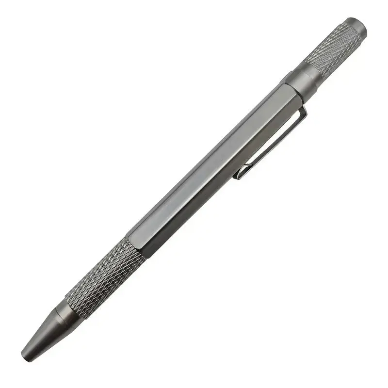 Silver Color Metal Rollerball Pen, Business Office Signature Pocket Clip Stainless Steel Edc Brass Ballpoint Pen, Smooth Writing Pen for Men, High-End Gift & Essential Writing Tool, Ballpoint Pen Gifts