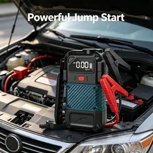 Portable car emergency starting power supply, 12V car battery booster, power pack emergency car battery charger, mobile outdoor power source, LED lighting
