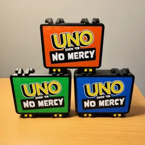 3D Printed UNO No Mercy Dual Deck Holder: Durable Travel Organizer