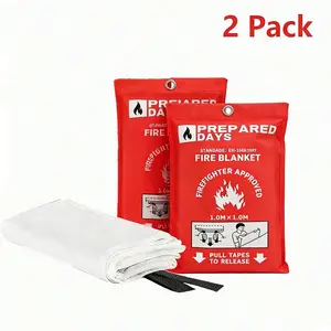 Emergency Fire Blanket, 39.37x39.37in Fiberglass, Lightweight, Fire Retardant, Safe for Kitchen, Home, Camping, Picnic, Survival, Fire Suppression, Fireproof Blanket, Emergency Gear