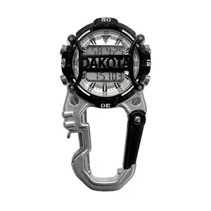 Dakota Bottle Opener Cage Clip, Premium Quality, Outdoor Gifts for Men, Use for Field and Work, Pocket Watch, Fob Tactical Watch with LED Flashlight, Dial Protector - Silver - Dial Cage