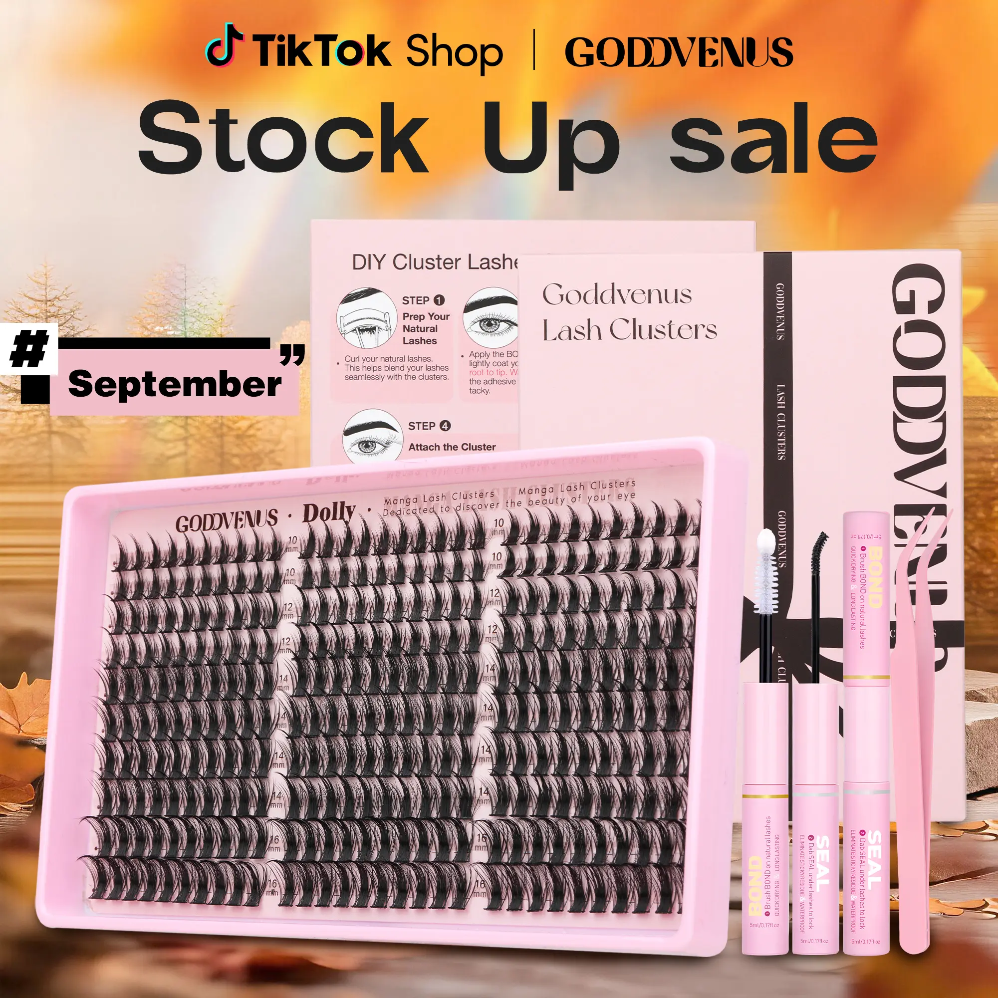 Dolly | Goddvenus Manga Lash Clusters Natural Wispy 300 Pcs Fairy Eyelash Clusters 10-16mm Fluffy Cluster Eyelash