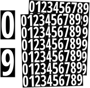 600 count, 1" - Vinyl Number Stickers,  Stick On Numbers - White Numbers