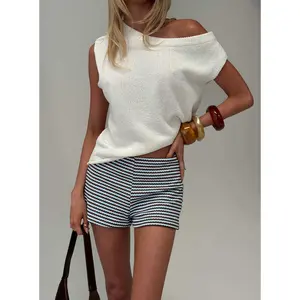 Wylie Micro Shorts Blue / Brown Stripe