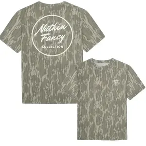 Mossy Oak Washed Out NUTHIN FANCY Camo Tee 3D, Mossy Oak Washed Bottomland Mallard Tee, 3D Camo Style T-Shirt, Father Day Shirt