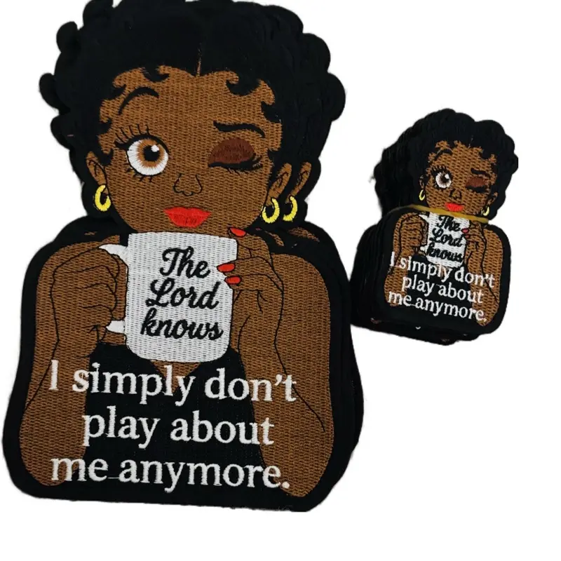 Women's Empowerment-Themed Chenille Iron-On Patches - Bold Message, Protecting Your Peace Design, Glue-Back Fabric for Jackets, Hoodies, Empowering Look Daily Wear