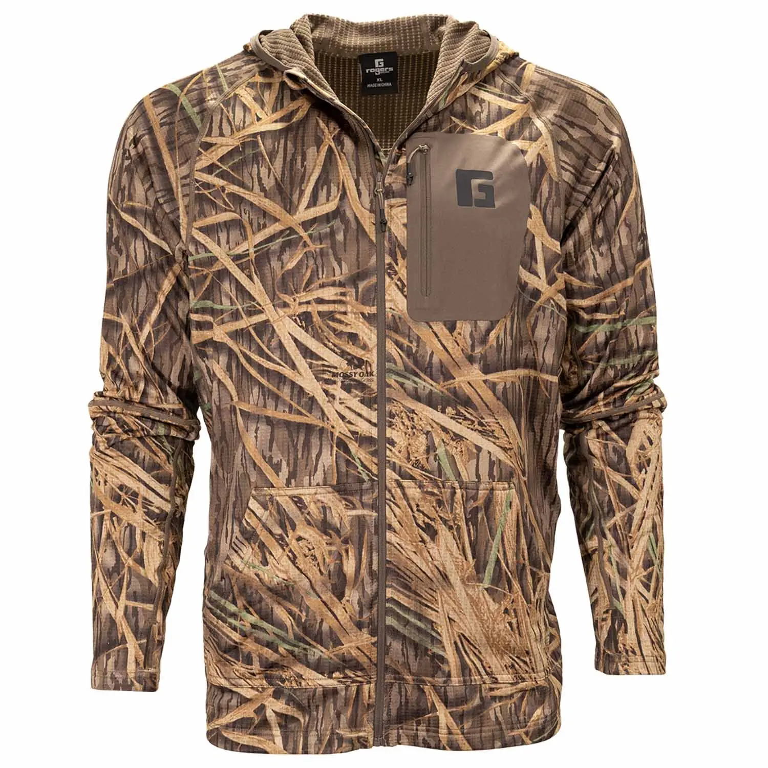 Rogers Sporting Goods Men's Heavy Grid Full Zip Hoodie Jacket