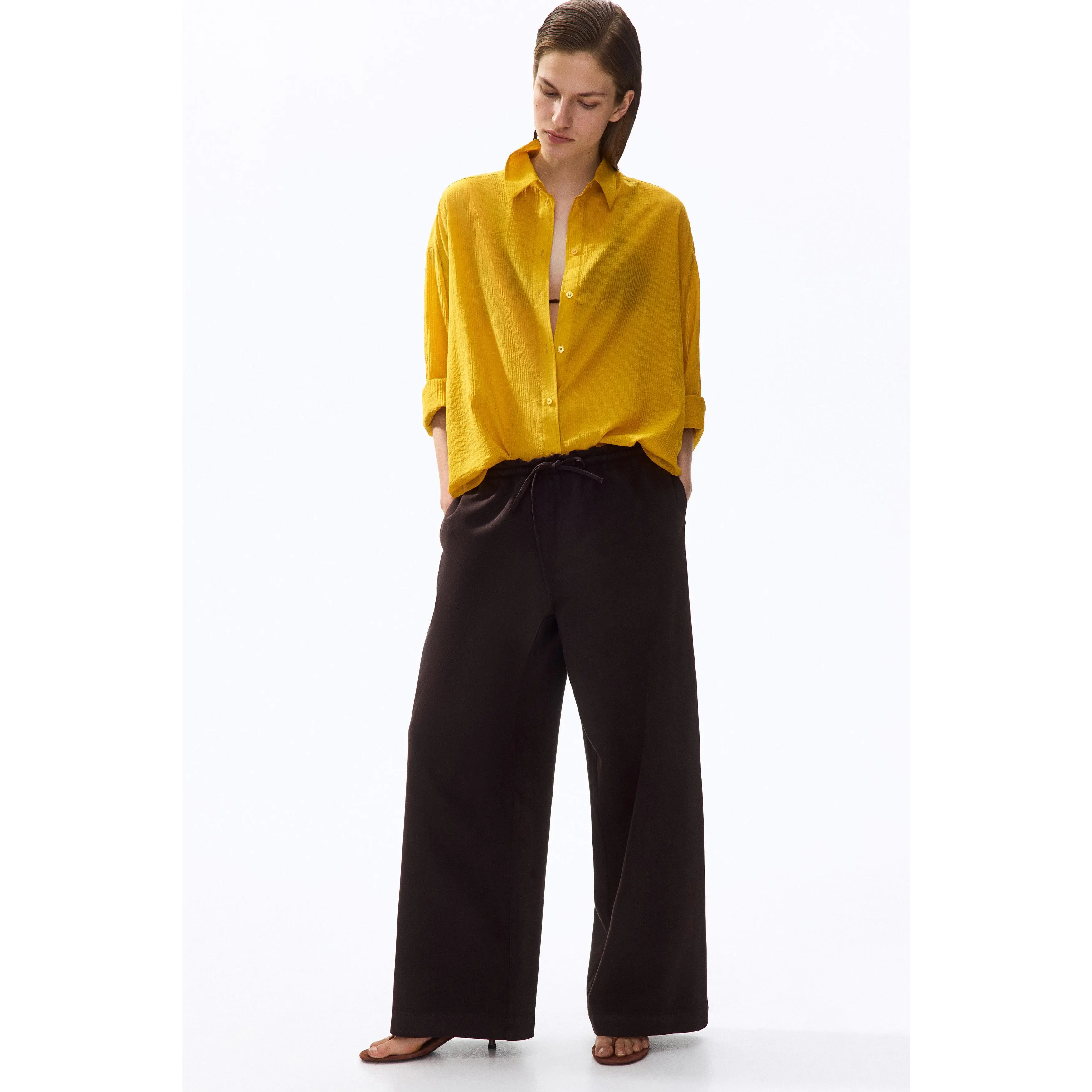 H&M Wide paper bag trousers