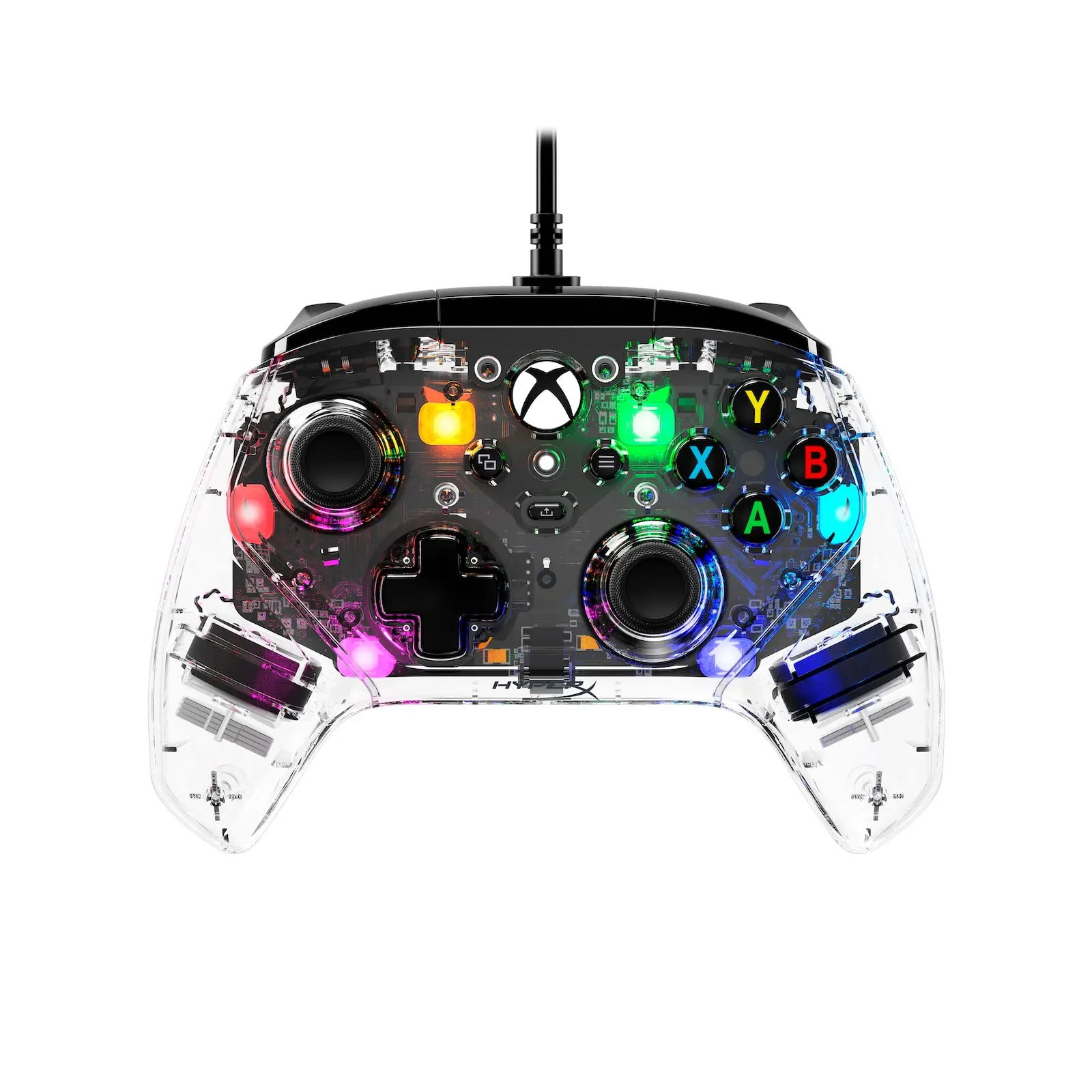 HyperX Clutch Gladiate RGB Wired Gaming Controller - Xbox Game Accessories, Gaming Console-Compatible, Durable Cable, Port, Lock, Stable Connection, Detachable Stick