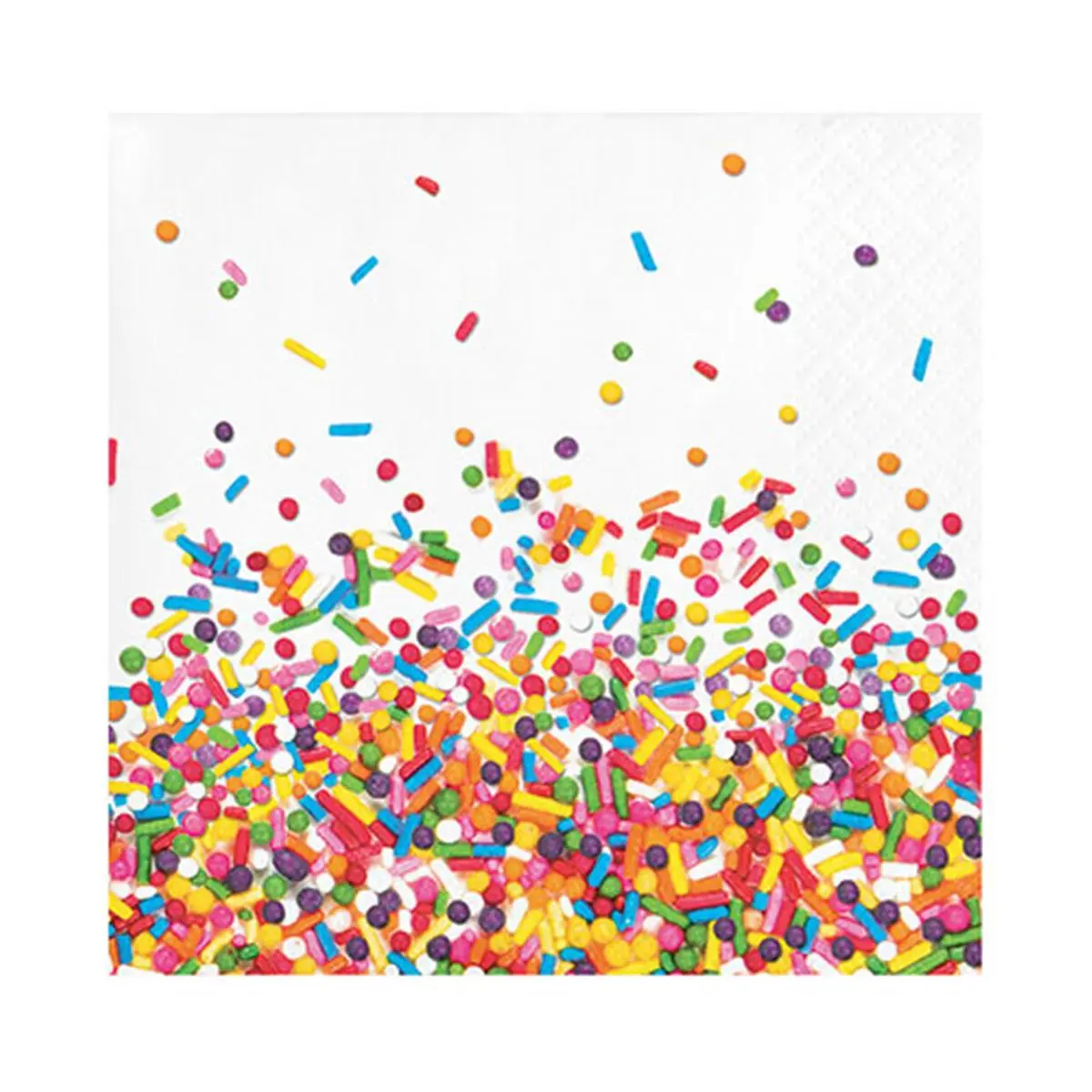 Hoffmaster Group 324665 2-Ply Sprinkles Beverage Napkins - Party Theme, Colorful Look, Event Ready Kitchen Tableware, 12-Pack (16 per pack)