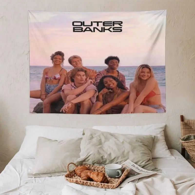 JJ Maybank tapestry Outer Banks main picture Flag Wall Art Hanging,For Decorate Clubs Concerts Bars University Dormitories Living Rooms Bedrooms Decor Tapestry