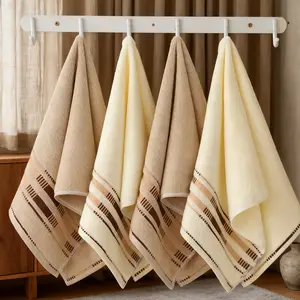 4 Pcs Soft Absorbent Towels - 35*75cm Size, Adult Face Towels/Washcloths, Ideal for Bathroom Daily Cleansing, Home Use