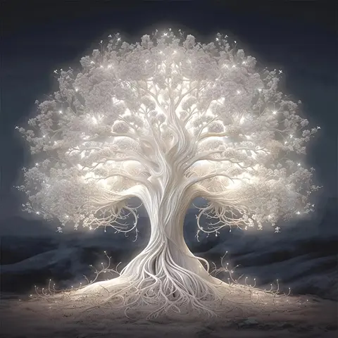 Luminous Tree Design DIY Diamond Arts Colorful Painting Kit without Frame, DIY 5D Diamond Arts Colorful Painting Kit, Wall Art Decor for Home, Crafts, Diamond Painting Kits