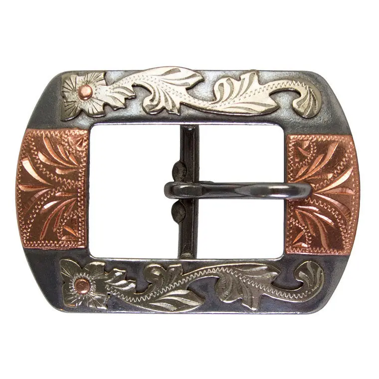 Coolhorse 5/8" Vintage Copper Cactus Leaves Buckle