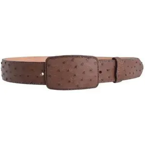 Cinto de Avestruz Café – White Diamonds Boots