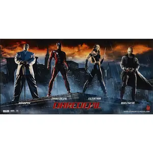 DAREDEVIL - 13"x27" Original Promo Movie Poster 2003 Embossed Ben Affleck Jennifer Garner