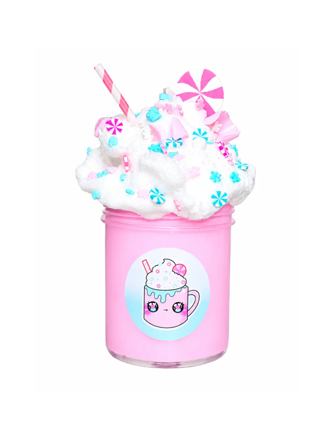 Pink Hot Cocoa Slime – Butter Cloud Slime with Whip & Toppings