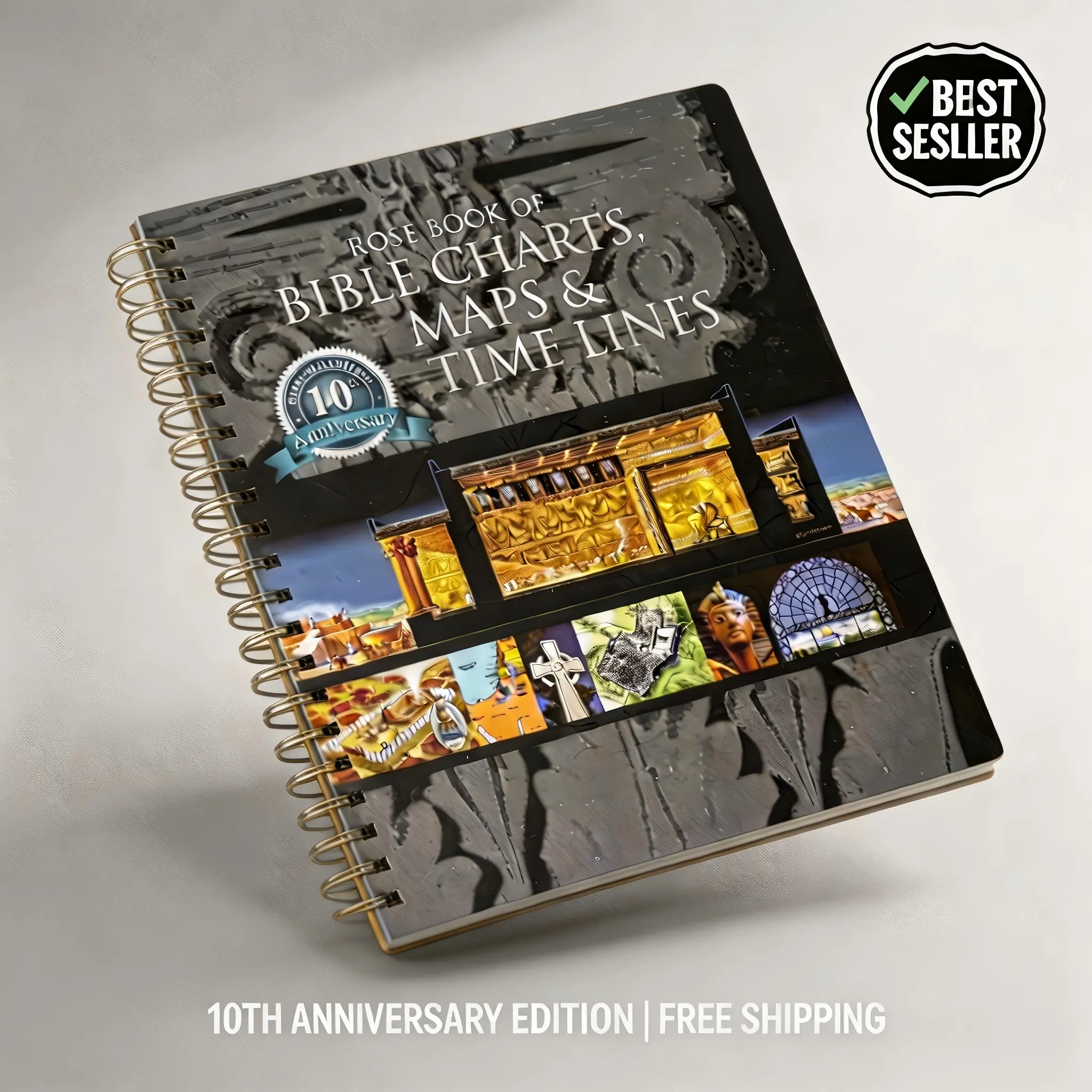 Christian Resources Bible Study Guide Notebook - 10th Anniversary Edition, 230-Page Full-Colour Office Stationery, Charts, Maps, Timelines, 30 New Articles, 6 Key Theme Updates, Bonus 24” Fold-Out, Easy-to-Use for Beginners, Teaching Use